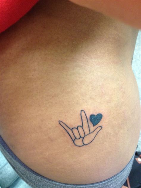 tattoo sign language i love you|symbol of unconditional love tattoo.